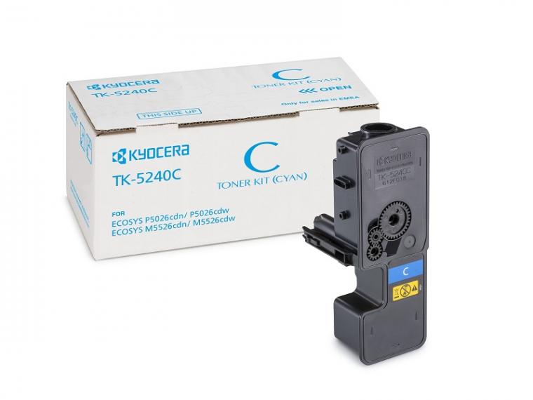 Тонер-картридж Kyocera TK-5240C голубой 3K для ECOSYS P5026cdn/P5026cdw/M5526cdn/M5526cdw